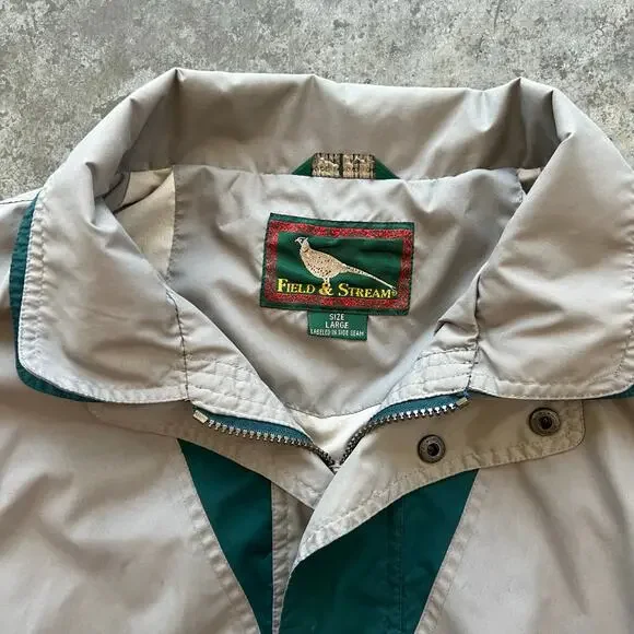 Field & Stream Vintage Two-Tone Colorblock Windbreaker Jacket - Picture 2 of 13